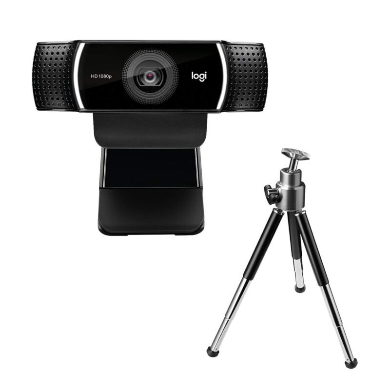 Logitech C922 Pro Stream Webcam, HD 1080p/30fps or HD 720p/60fps Hyperfast Streaming, Stereo Audio, HD light correction, Autofocus, For YouTube, Twitch, XSplit, PC/Mac/Laptop/Macbook/Tablet - Black, photo 1 of 1