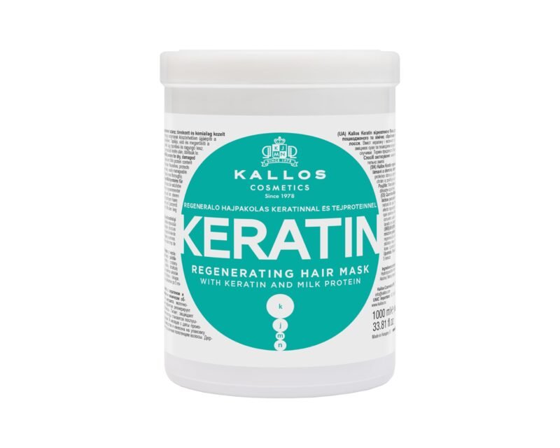 Kallos KJMN Keratin Regenerating Hair Mask with keratin and milk protein for dry, damaged and chemically treated hair 1000 ml - 33,81 Fl Oz, photo 1 of 1