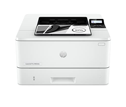 HP Laserjet Pro 4002dw Laser Printer | Black and White | Printer for Small Medium Business | Print | 2-Sided Printing | Dual-Band Wi-Fi, Ethernet | Energy Efficient