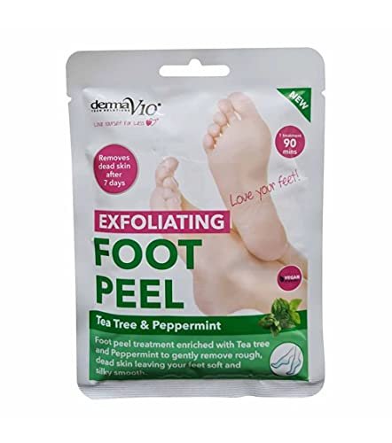 DermaV10 Exfoliating Foot Peel Tea Tree and Peppermint 1 Pair, photo 1 of 1