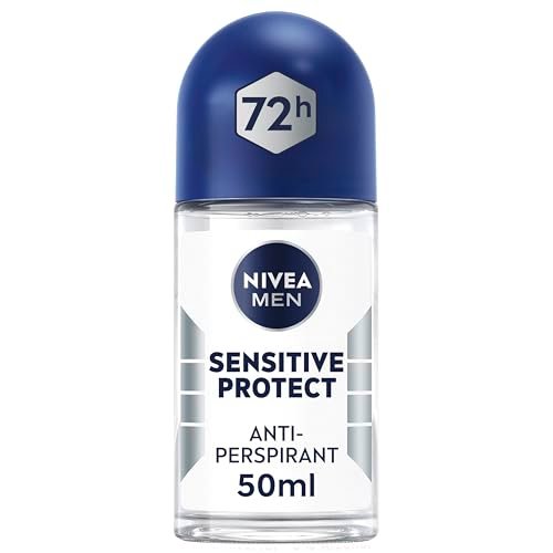 NIVEA MEN Sensitive Protect Anti-Perspirant Deodorant (6 x 50 ml), Roll On Deodorant for Men, Suitable for Sensitive Skin, 72H Anti-Sweat and Odour Protection, photo 1 of 1