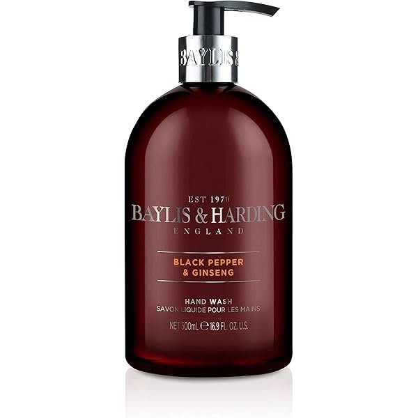 Baylis & Harding Black Pepper and Ginseng Hand Wash, 500 ml  - Vegan Friendly