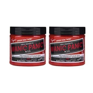 Manic Panic Electric Tiger Lily Classic Creme, Vegan, Cruelty Free, Orange Semi Permanent Hair Dye 2 x 118ml