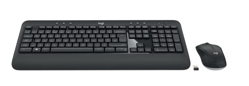 Logitech MK540 Advanced Wireless Keyboard and Mouse Combo for Windows, 2.4 GHz Unifying USB-Receiver, Multimedia Hotkeys, 3-Year Battery Life, for PC, Laptop, QWERTY UK Layout, Black, photo 1 of 1