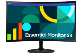 Samsung HDMI VGA FHD 24" Curved Monitor - Black