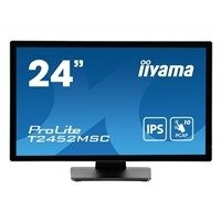 iiyama PROLITE T2452MSC-B1  24 inch IPS Monitor, Full HD, 5ms, USB Hubx2, HDMI, DisplayPort, 60Hz, Speakers, Black, ACR, Internal PSU