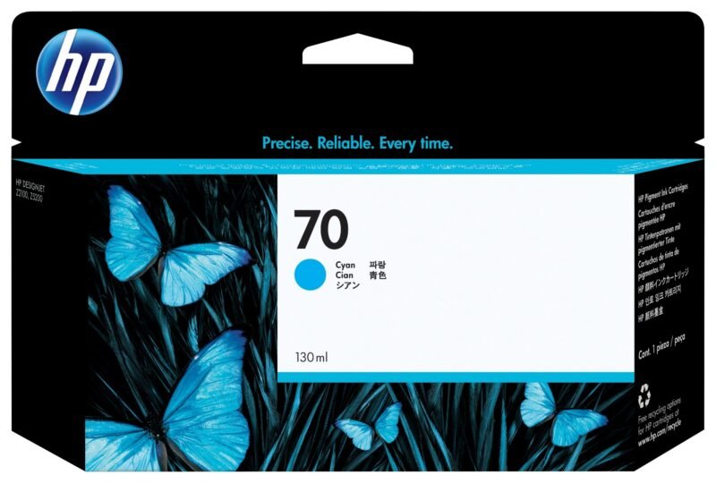 HP 70 cyaan DesignJet inktcartridge, 130 ml, foto 1 van 1