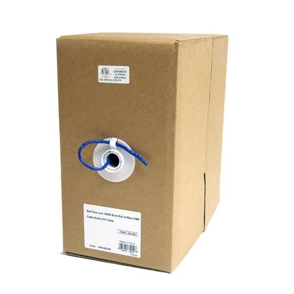 STARTECH.COM 304,8 m (1000 ft.) Bulk Roll of Blue CMR Cat5e Solid UTP Cable, photo 1 of 1