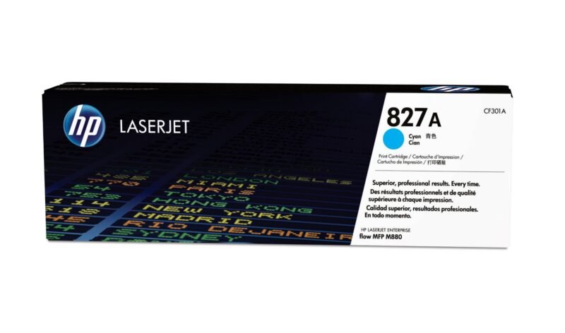 HP 827A - cyan - original - LaserJet - toner cartridge (CF301A), photo 1 of 1