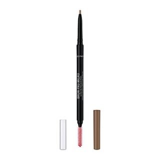 Rimmel London Brow Pro Micro Ultra-Fine Precision Pencil & Brush, Natural-looking Defined Brows, Blonde, 0.03 g