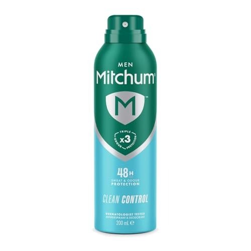 Mitchum Men Triple Odor Defense 48HR Protection Deodorant Spray & Antiperspirant (200ml) Clean Control, Dermatologist Tested (Packaging may vary), photo 1 of 1