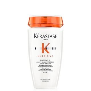 Kerastase Nutritive, Gentle Hydrating Shampoo for Dry Hair, Nourishing Protein Formula with Niacinamide, Moisturises, Softens and Restores Shine, Bain Satin, 250 ml