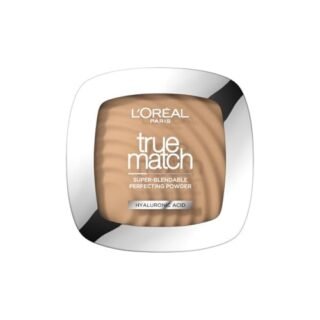 LOreal Paris Powder Foundation, Super-Blendable, With Hyaluronic Acid, Light Texture for a Flawless Finish, True Match Perfecting Powder, W3