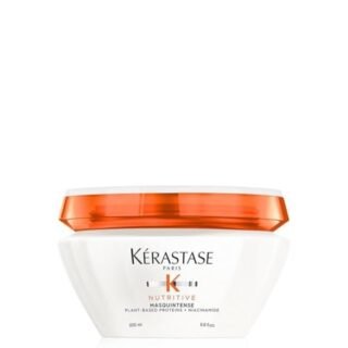 Kerastase Nutritive, Deep Nutrition Soft Mask for Dry and Damaged Fine to Medium Hair, Enriched with Niacinamide and Plant-Based Proteins, Conditions and Adds Softness and Shine, Masquintense, 200 ml