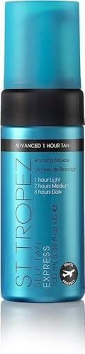 St.Tropez Self Tan Express Mousse, Fast Acting Fake Tan, Develops in 1-3 Hours, Streak-Free Finish, Vegan, Natural & Cruelty Free, 100 ml