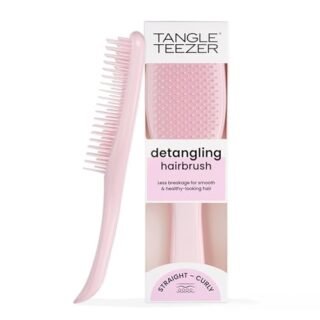 Tangle Teezer The Ultimate Detangler Hairbrush | For Wet & Dry Hair | Detangles All Hair Types | Reduces Breakage, Eliminates Knots | Two-Tiered Teeth & Comfortable Handle | Millennial Pink