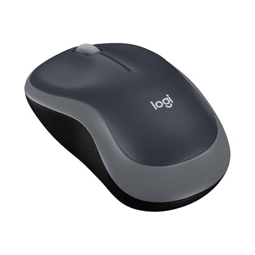 Logitech M185 Wireless Mouse, 2.4GHz with USB Mini Receiver, 12-Month Battery Life, 1000 DPI Optical Tracking, Ambidextrous, Compatible with PC, Mac, Laptop - Grey, photo 1 of 1