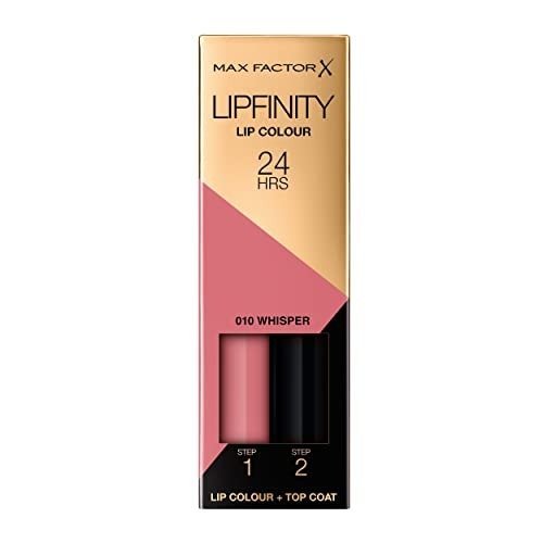 Max Factor Lipfinity 2-step Long-Lasting Lipstick, 24 Hour Effect with Luscious Shine Touch, 010 whisper, 4.2 g, photo 1 of 1