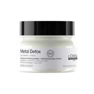 L'Oreal Professionnel Metal Detox Hair Mask, Protects Coloured Hair From Damage, For Smooth, Strong & Shiny Looking Hair, Rich & Creamy Texture, Serie Expert, 250 ml