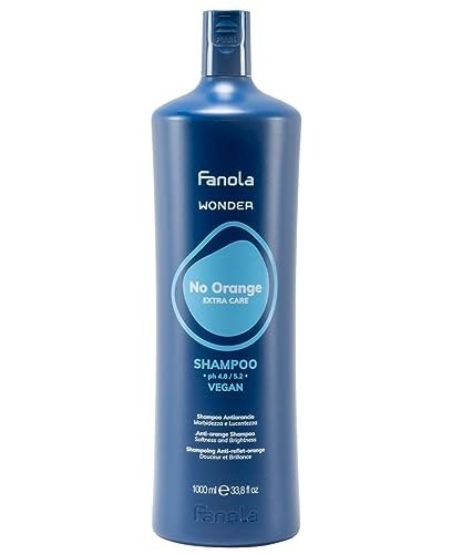Fanola Wonder No Orange Shampoo, Neutralizing Orange Highlights Shampoo for Blonde and Light Brown Hair with Immediate Toning Action, SLS/SLES Free and Vegan, 1000ml, photo 1 of 1