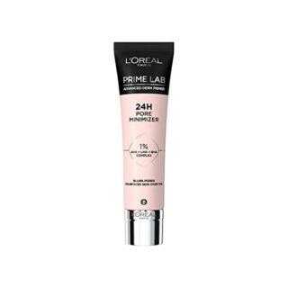 L'Oreal Paris Pore Minimiser Primer, Advanced Derm Primer, Blurs Pores, Resurfaces Skin, Matte Finish, 24H Wear, Prime Lab, 30ml