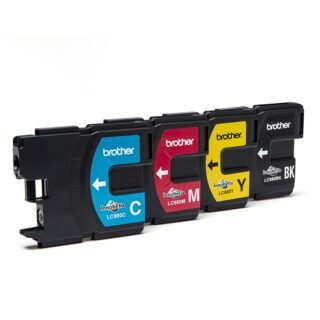 Brother LC980VALBP inktcartridge 4 stuk(s) Origineel Zwart, Cyaan, Magenta, Geel