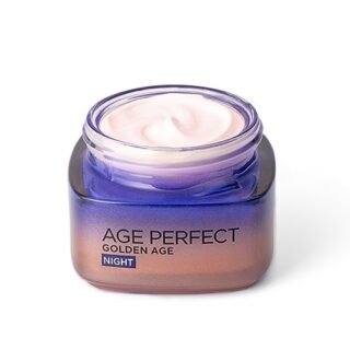 L'Oreal Paris Age Perfect Golden Age Re-Stimulating Night Cream 50+, Moisturising, Renew Skin Barrier Overnight and Reactivates Skin?s Radiance, Peony Native Cells, Calcium and Vitamin B3, 50ml