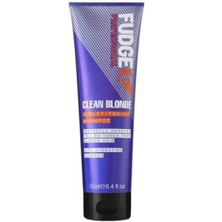 Fudge Professional Original Clean Blonde Shampoo, Purple Toning for Blonde Hair, 250 ml