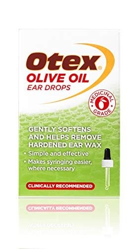 Otex Olive Oil Ear Drops For Natural, Gentle Removal of Excessive, Hardened Ear Wax. Bottle with Dropper Applicator, 10 ml