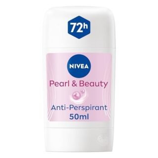 NIVEA Pearl & Beauty Anti-Perspirant Deodorant Stick (50ml), Women's Deodorant Stick with 72H Sweat and Odour Protection, Anti-Perspirant Stick for Women with Pearl Extracts