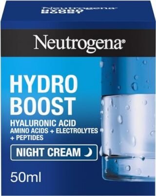 Neutrogena Hydro Boost Night Face Cream (1x 50ml), Night Cream With Hyaluronic Acid for Advanced Hydration for 72 Hours, Suitable for Dry Skin