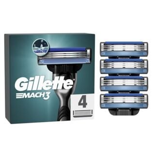 Gillette Mach3 Razor Blades Men  Razor Blade Refills, Upgraded Lubrastrip for an Enhanced Glide, Fits all  Handles