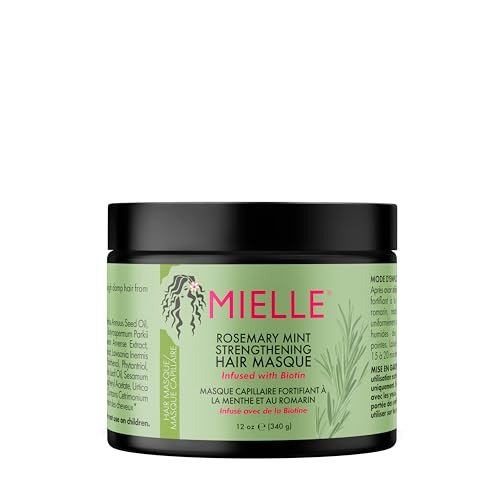 Mielle Rosemary Mint Strengthening Hair Masque, Essential Oil & Biotin Deep Treatment, Miracle Repair for Dry, Damaged, & Frizzy Hair, 340 ml, photo 1 of 1