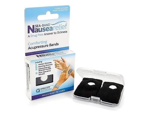 Sea-Band Travel & Motion Sickness and Nausea Relief Acupressure Wristband - Adult (Black), 1 Pair, photo 1 of 1