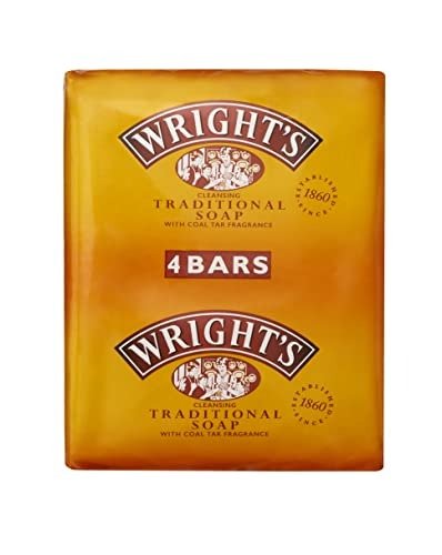 Wright's Coal Tar Soap, for everyday skin cleansing, suitable for all skin types. 4 x 100g bars, photo 1 of 1