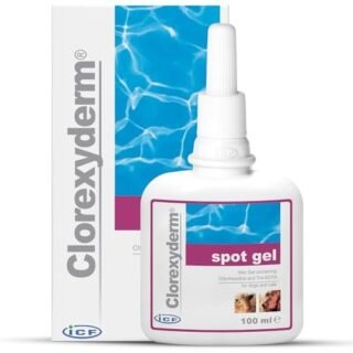 ICF | Clorexyderm Spot Gel | Advanced Cat & Dog Skin Care Gel for Itchy Skin & Wound Relief | Soothes and Moisturizes Irritated Skin | Ideal for Paws, Skin Folds, and Localized Issues