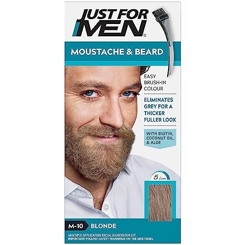 Just For Men Moustache & Beard Blonde Dye, Eliminates Grey For a Thicker & Fuller Look With An Applicator Brush Included  M10, photo 1 of 1