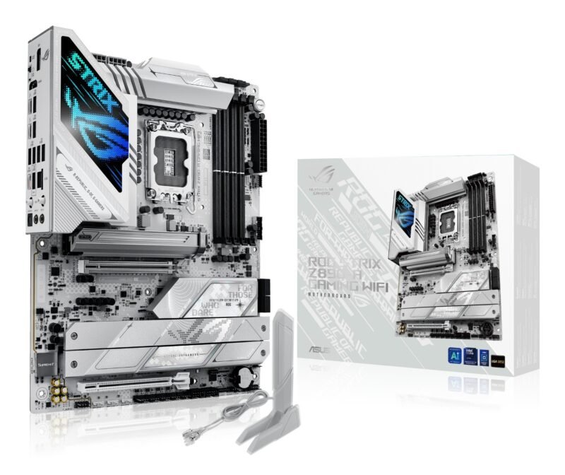 Asus ROG STRIX Z890-A GAMING WIFI, Intel Z890, 1851, ATX, 4 DDR5, HDMI, DP, 2 TB4, Wi-Fi 7, 2.5G LAN, PD 30W, RGB, 5x M.2, photo 1 of 1