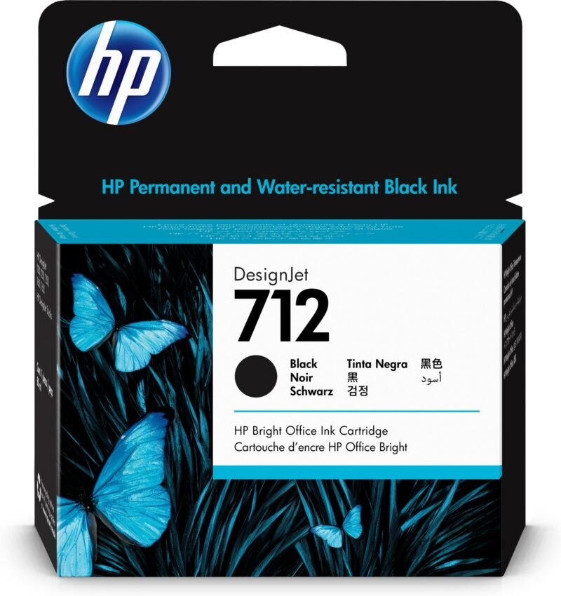 HP 712 80 ml inktcartridge voor DesignJet, zwart, foto 1 van 1