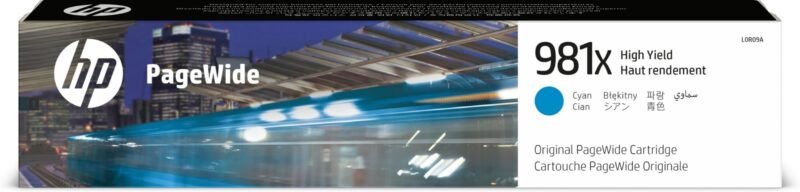 HP 981X originele cyaan high-capacity PageWide cartridge, foto 1 van 1