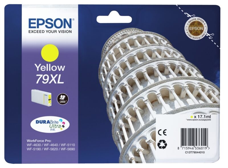 Epson Tower of Pisa Singlepack Yellow 79XL DURABrite Ultra Ink, foto 1 van 1
