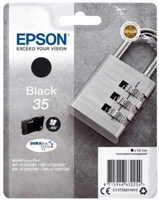 Epson Padlock 35 Hangslot DURABrite Ultra afzonderlijke zwarte inkt