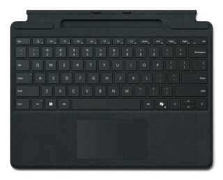 Surface Pro X/8/9 Signature Keyboard with Copilot Button and Pen Storage - Black