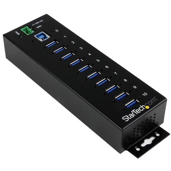 STARTECH.COM 10 Port USB 3.0 Hub - Industrial Grade - ESD/Surge Protection, photo 1 of 1