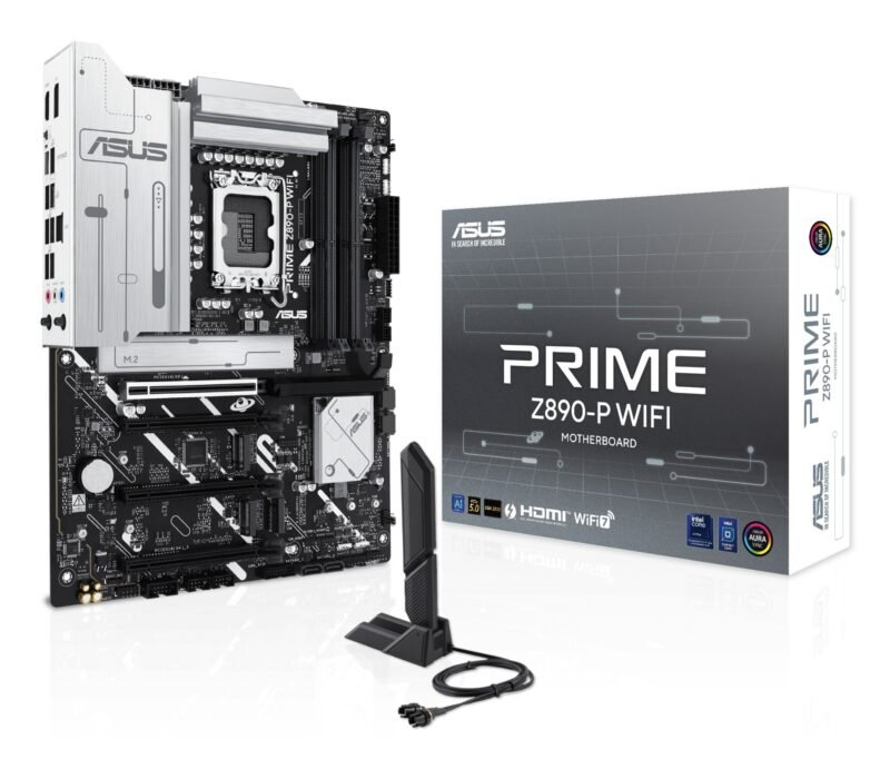 Asus PRIME Z890-P WIFI, Intel Z890, 1851, ATX, 4 DDR5, HDMI, DP, TB4, Wi-Fi 7, 2.5G LAN, 4x M.2, photo 1 of 1