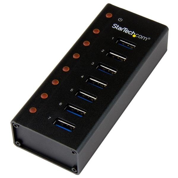 STARTECH.COM 7 Port USB 3.0 Hub - Metal Enclosure - Desktop or Wall Mountable - USB 3 Hub