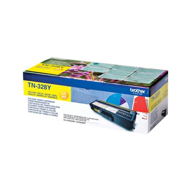 BROTHER TN328Y - yellow - original - toner cartridge, photo 1 of 1