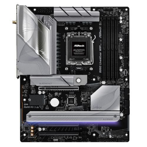 Asrock B850 LIVEMIXER WIFI, AMD B850, AM5, ATX, 4 DDR5, HDMI, DP, Wi-Fi 7, 2.5G LAN, RGB, 3x M.2, photo 1 of 1