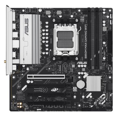 Asus B850M MAX GAMING WIFI, AMD B850, AM5, Micro ATX, 4 DDR5, HDMI, DP, Wi-Fi 6E, GB LAN, 3x M.2, photo 1 of 1