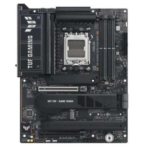 Asus TUF GAMING X870E-PLUS WIFI7, AMD X870, AM5, ATX, 4 DDR5, HDMI, 2 USB4, Wi-Fi 7, 2.5G LAN, PD 30W, 4x M.2, photo 1 of 1